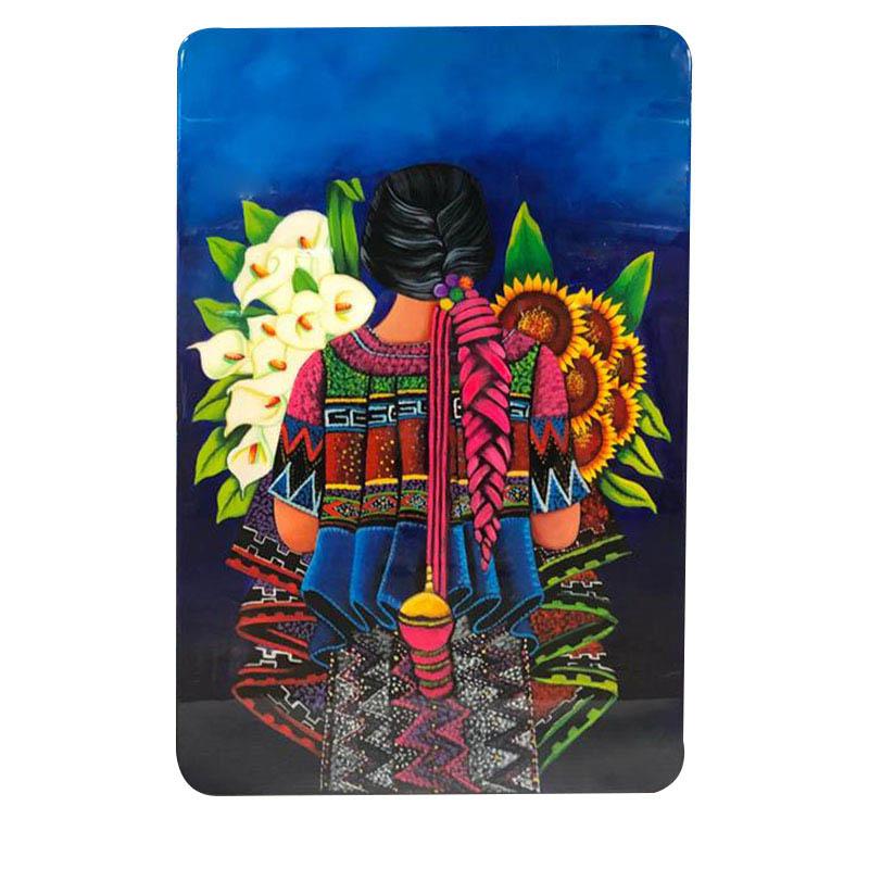 Tapa de mesa pintada a mano